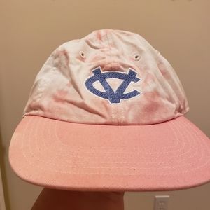 Pink tie dye style baseball style hat with embroidered CV Richardson brand